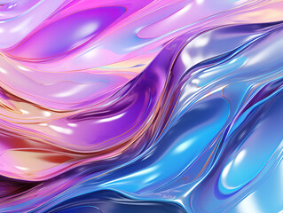 Amazing Abstract holographic background with smooth lines and waves of purple