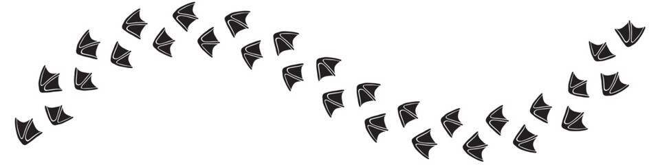 Chicken footprints. Bird paw prints for design. © Svitlana Tolmach 