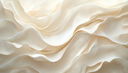 Obraz premium Soft Creamy Fabric Texture with Gentle Flowing Waves for Elegant Decor Inspirations and Textile Design Projects
