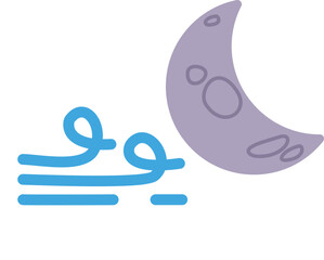 Weather illustration icon flat art design