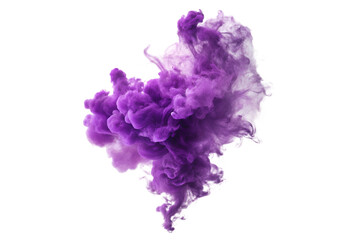 Purple smoke effect isolated on transparent background. png