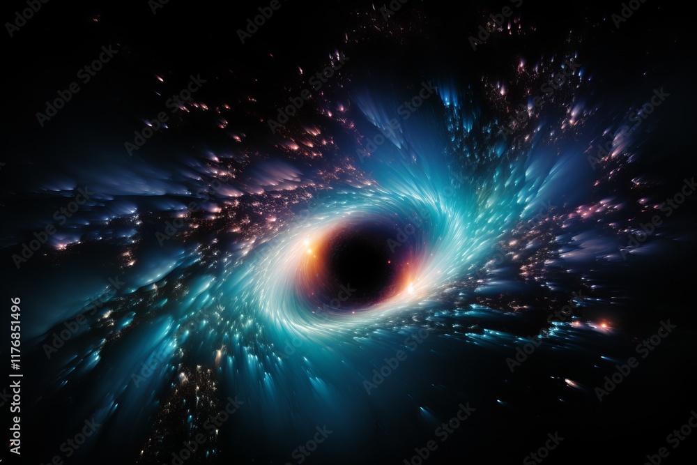 Wall mural captivating cosmic swirl in a vibrant galaxy at the edge of the universe. generative ai
