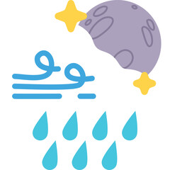 Weather illustration icon flat art design
