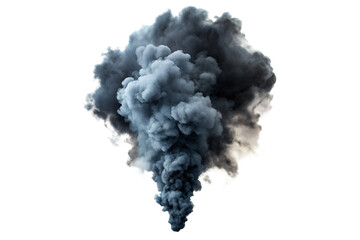 Realistic black smoke effect isolated on transparent background. png