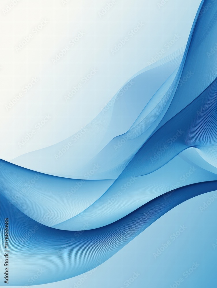 Fototapete abstract patterns resembling ocean waves creating a serene atmosphere in blue and white tones. gener