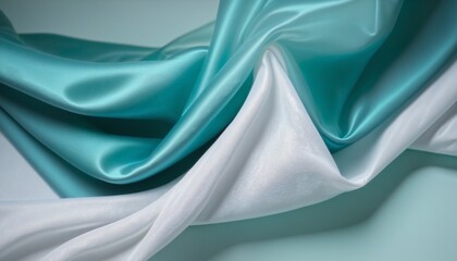 Teal Textile Drapery: a Modern Effect of Water