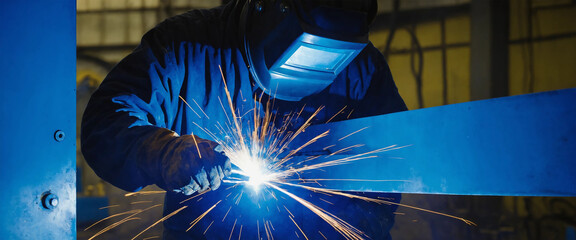 welder welding steel