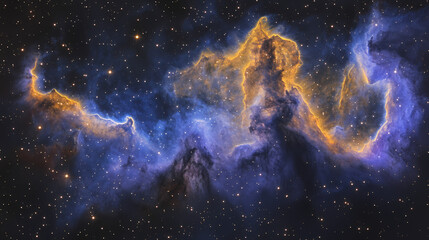 Fototapeta premium Illustration of a space cosmic background of supernova nebula and stars