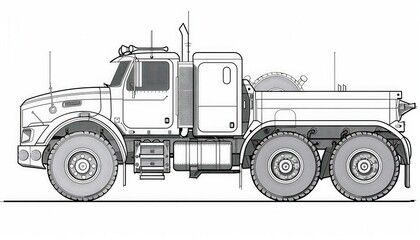 A heavy-duty off-road truck designed for extreme conditions. Ideal for construction, mining, and disaster relief in challenging terrains.