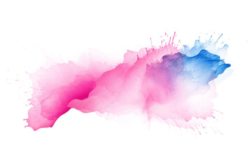 Obraz premium pink blue watercolor splash isolated on white or transparent png