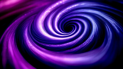 Abstract pattern of stage lights, spiraling around a central point, deep purple hues, intense focus, dramatic mood