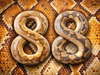 Obraz premium 88 Number Design, Snake Skin Texture, Python Skin Pattern, Reptile Scales, Digital Art, Abstract Number, Cool Number Design, 88 Logo, Number Artwork