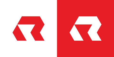 The logo is the letters R and P in negative space. Icon, simple, vector logo, illustration.