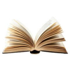 Open Book Lying on Table for Education and Study Purposes on transparent background