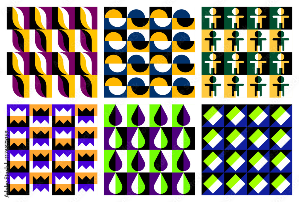 Poster eye-catching, abstract patterns that create a sense of movement and depth. perfect for graphic desig