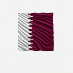 Fototapeta premium fabric flag qatar