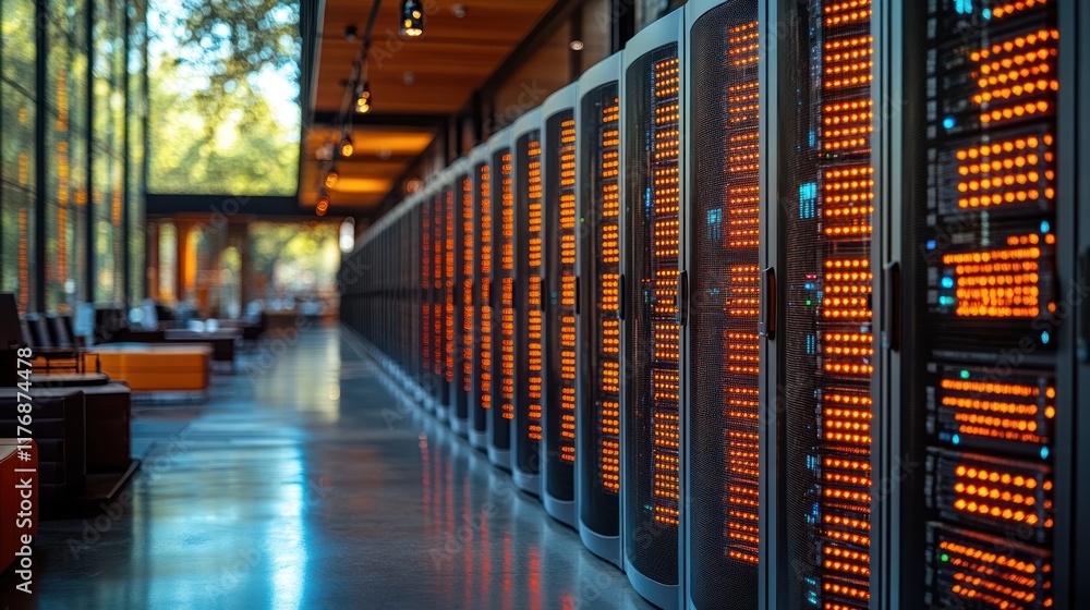 Poster illuminated data center: a glimpse into the heart of modern computing
