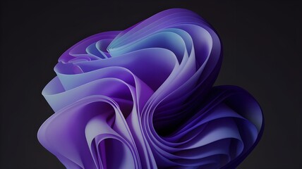 Obraz premium abstract wave like 3d render purple blue background