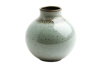 Elegant ceramic vase with a glossy finish and speckled texture perfect for home decor