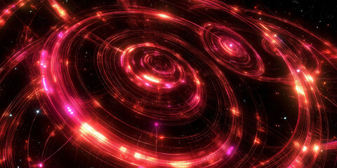 Obraz premium Cosmic Swirls: Radiant Galactic Circles