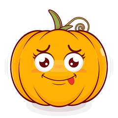 pumpkin doubt face cartoon cute