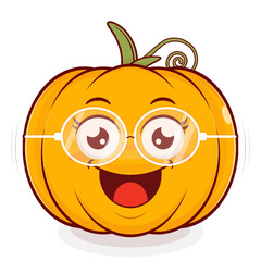 pumpkin playful face cartoon cute