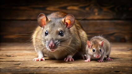Inquisitive Asian Rat Observing Recumbent Rodent &acirc;&euro;&ldquo; Stock Photo