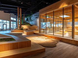 Innovative classroom design showcasing experiential learning spaces modern educational facility interior architecture bright and open environment creative viewpoint