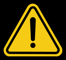 Señal triangular de advertencia de peligro en la circulacion y seguridad vialamarillo sobre fondo...
