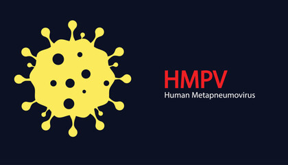  HMPV virus banner, Human Metapneumovirus respiratory virus vector 