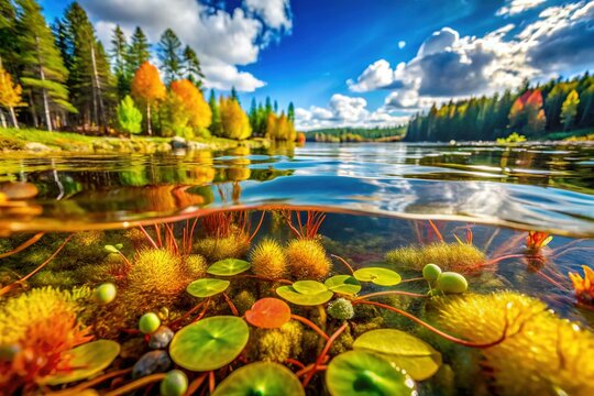 Macro Photography: Svir River, Karelia, Russia - Water Plants & Insects