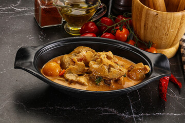 Thai Tom yum soup with chicken