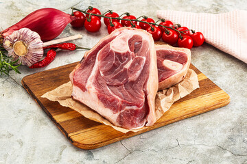 Raw pork knuckle for roast