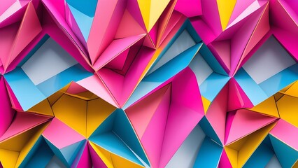 A geometric pattern with vibrant hues