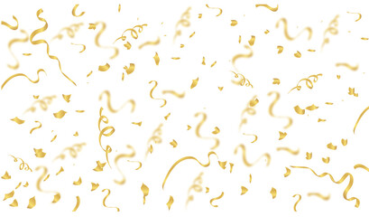 3D gold confetti that floats down to celebrate