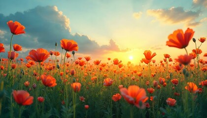 red poppy field