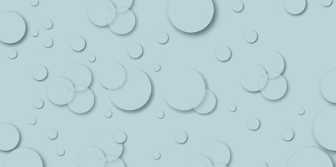 Abstract simple light circles isolated on soft pastel blue gradient background. Serene composition of various minimalist circles, A scattering of monochromatic circles on a neutral background.