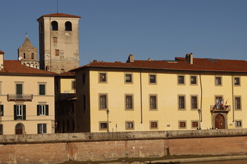 Facade of a house in Pisa, Italy