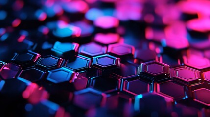 Fototapeta premium hexagonal dimention with artistic color 