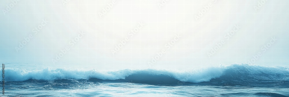 Poster abstract ocean wave patterns showcasing dynamic movement and tranquility during a serene coastal mis