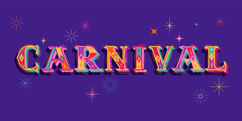Colorful carnival banner background © Marina Zlochin