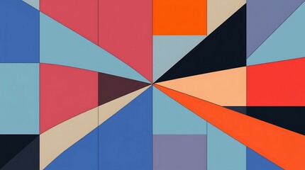 Abstract Geometric Pattern: A vibrant and captivating abstract geometric pattern, featuring a mesmerizing array of colors and shapes.