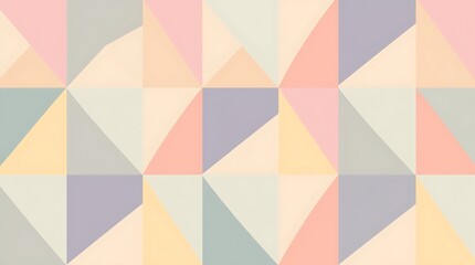 Obraz premium Pastel Geometric Triangle Pattern 