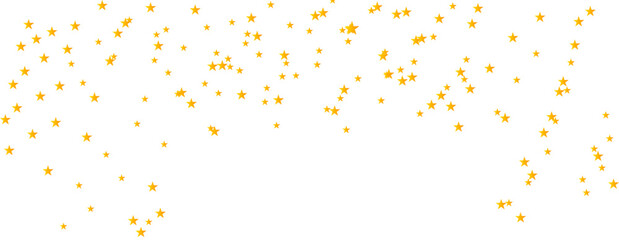 Golden falling confetti pattern on transparent background. Repeating gold glitter pattern. Yellow and orange dots wallpaper. Celebration Christmas, New Year or birthday party decoration