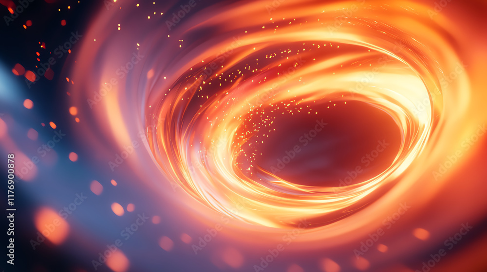 Aufkleber a mesmerizing swirl of colorful energy, depicting an abstract representation of a cosmic vortex in s