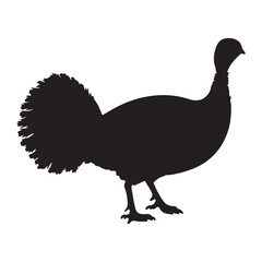 Fototapeta premium Turkey silhouette vector illustration