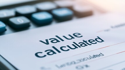 Obraz premium Tax value add concept. Image of a calculator displaying 