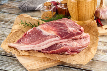 Raw fresh pork meat piece