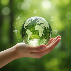 Environmental Technology Concept: Resource Recycling and Green Tech for Sustainable Development Goals (SDGs)