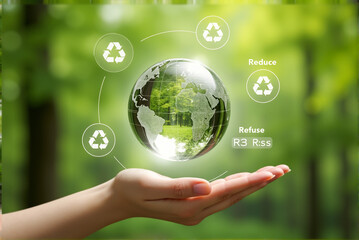 Environmental Technology Concept: Resource Recycling and Green Tech for Sustainable Development Goals (SDGs)